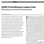 COVID-19 and Women’s Labour Crisis
